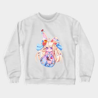 Easter Bunny Girl Festive Girl Crewneck Sweatshirt